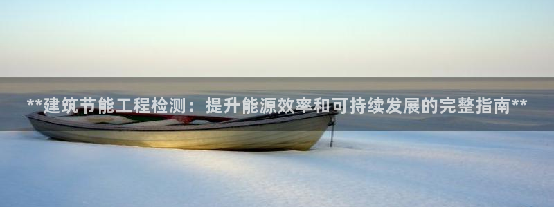 e尊国际官网·网址：**建筑节能工程检测：提升能源效率和可持续发展的完整指南**