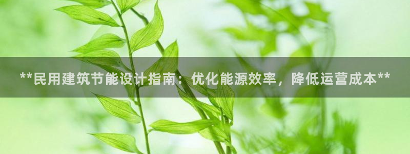 e尊官网：**民用建筑节能设计指南：优化能源效率，降低运营成本**