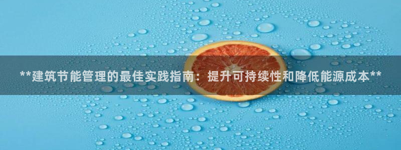 E尊国际：**建筑节能管理的最佳实践指南：提升可持续性和降低能源成本**