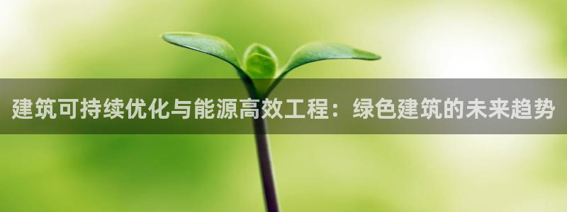 e尊国际是个黑网：建筑可持续优化与能源高效工程：绿色建筑的未来趋势