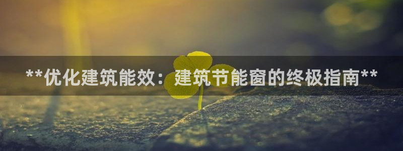e尊国际娱乐官网地址：**优化建筑能效：建筑节能窗的终极指南**