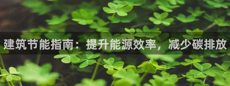 e尊国际平台：建筑节能指南：提升能源效率，减少碳排放