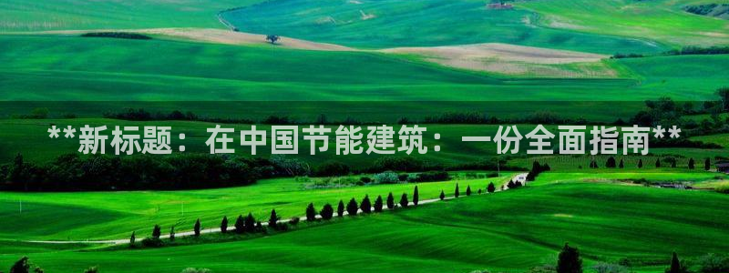 e尊国际娱乐官网下载：**新标题：在中国节能建筑：一份全面指南**