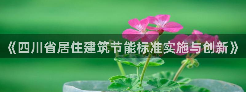 e尊国际官网：《四川省居住建筑节能标准实施与创新》