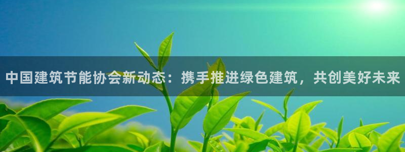 e尊平台：中国建筑节能协会新动态：携手推进绿色建筑，共创美好未来