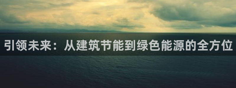 e尊国际网址：引领未来：从建筑节能到绿色能源的全方位