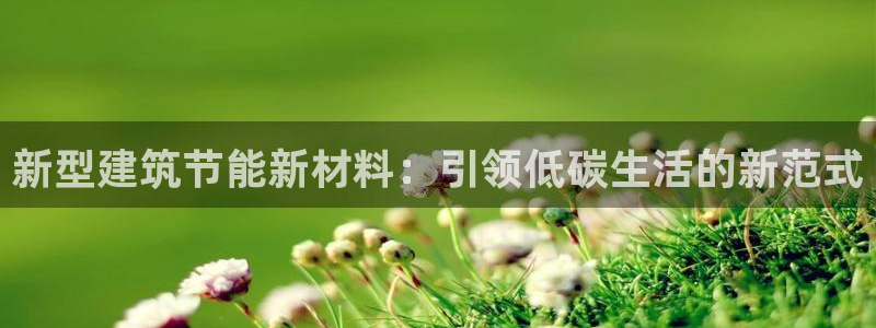 尊亿娱乐国际官网：新型建筑节能新材料：引领低碳生活的新范式