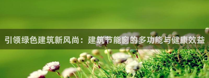 e尊国际官网·网址：引领绿色建筑新风尚：建筑节能窗的多功能与健康效益
