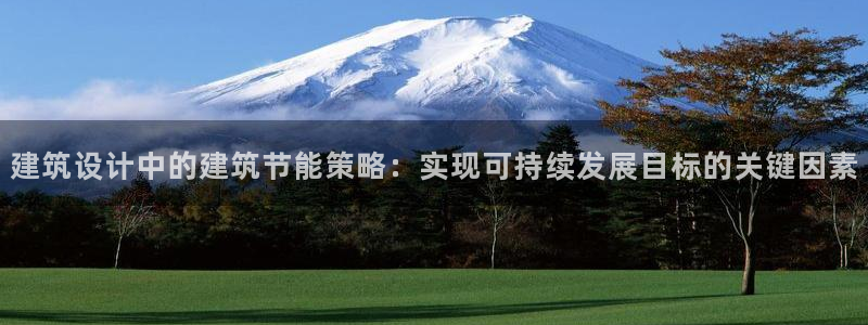 e尊国际7779：建筑设计中的建筑节能策略：实现可持续发展目标的关键因素