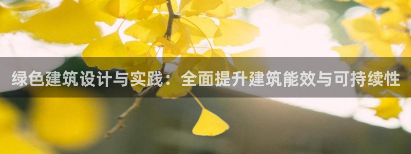 e尊国际客户端：绿色建筑设计与实践：全面提升建筑能效与可持续性