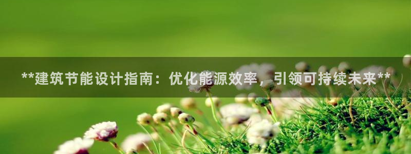 e尊国际是个黑网：**建筑节能设计指南：优化能源效率，引领可持续未来**