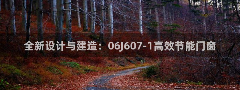 e尊国际平台：全新设计与建造：06J607-1高效节能门窗