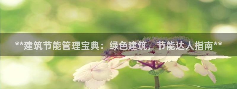 e尊国际-可可计划：**建筑节能管理宝典：绿色建筑，节能达人指南**
